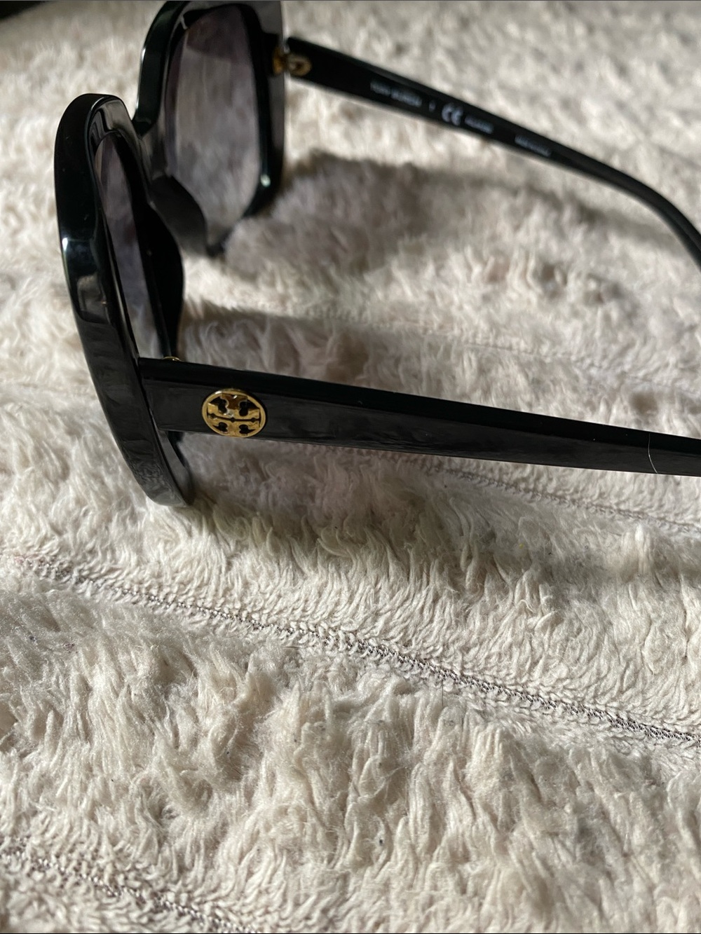 Tory Burch Black Sunglasses with Gold Logo Accent includes Sunglass Pouch